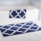 Hastings Home Hastings Home 100 Percent Cotton 2 Piece Trellis Bathroom Mat Set - Navy 521714ETB - alternate 1